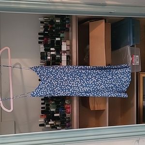 Zara blue floral mini dress L NWOT